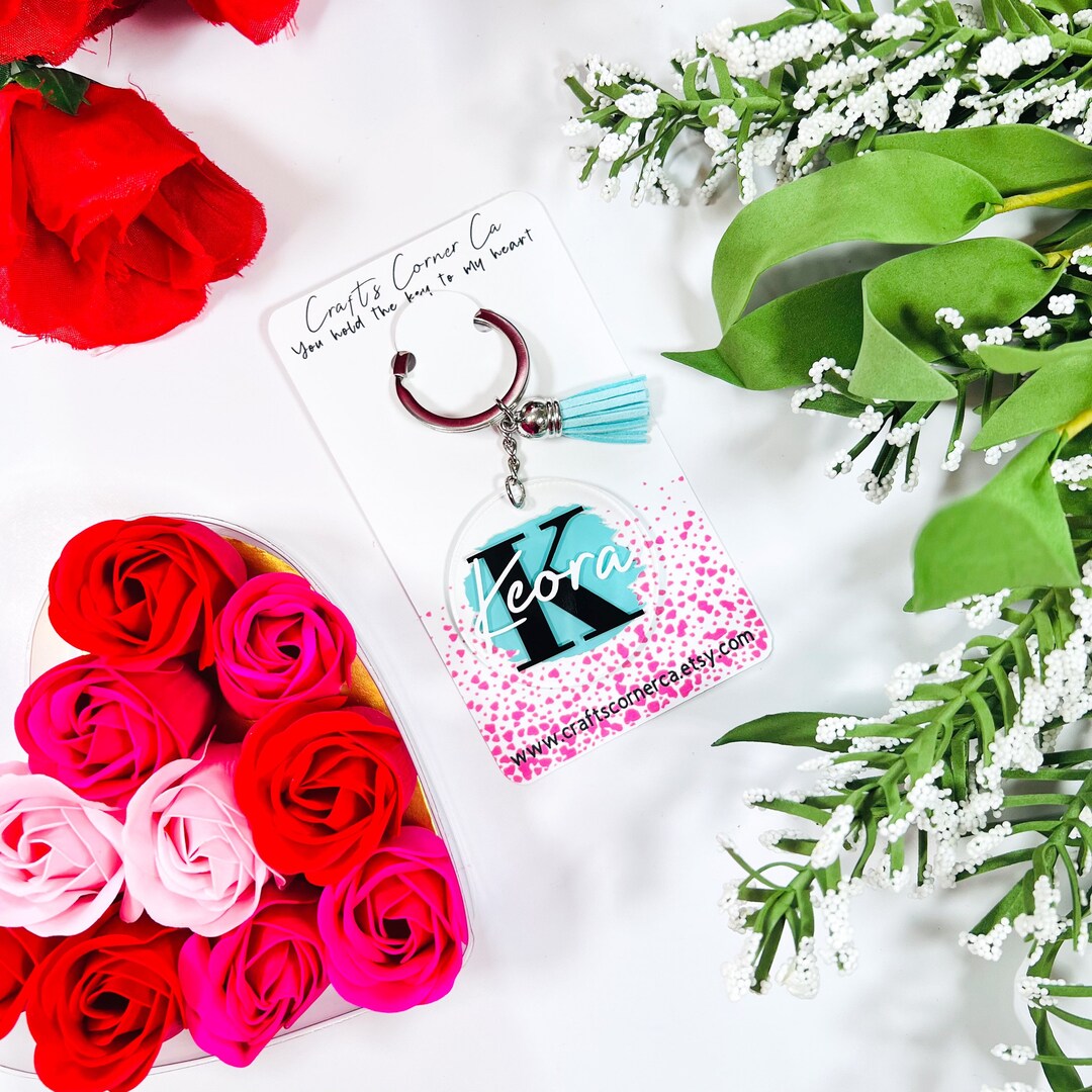 Custom Acrylic Keychain Gift for Her | Valentine's Day Gift | Couples ...