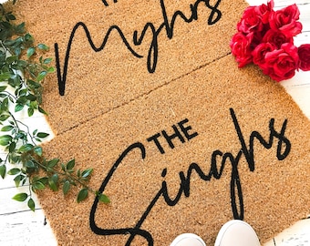 Custom Doormat in Canada, Welcome Doormat, Name Doormat, Outdoor Mat, Front Door Mat, Housewarming Gift, Our New Home Gift