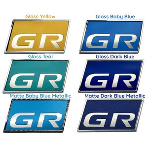 GR Corolla Vinyl Emblem Badge Colored Covers Set of 5