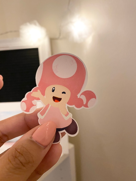 Toadette Mushroom / Hydroflask, Laptop, Yeti, Cute, Planner, Illustration, Kawaii, Stationary, Cozy, //Matte, Glossy Sticker