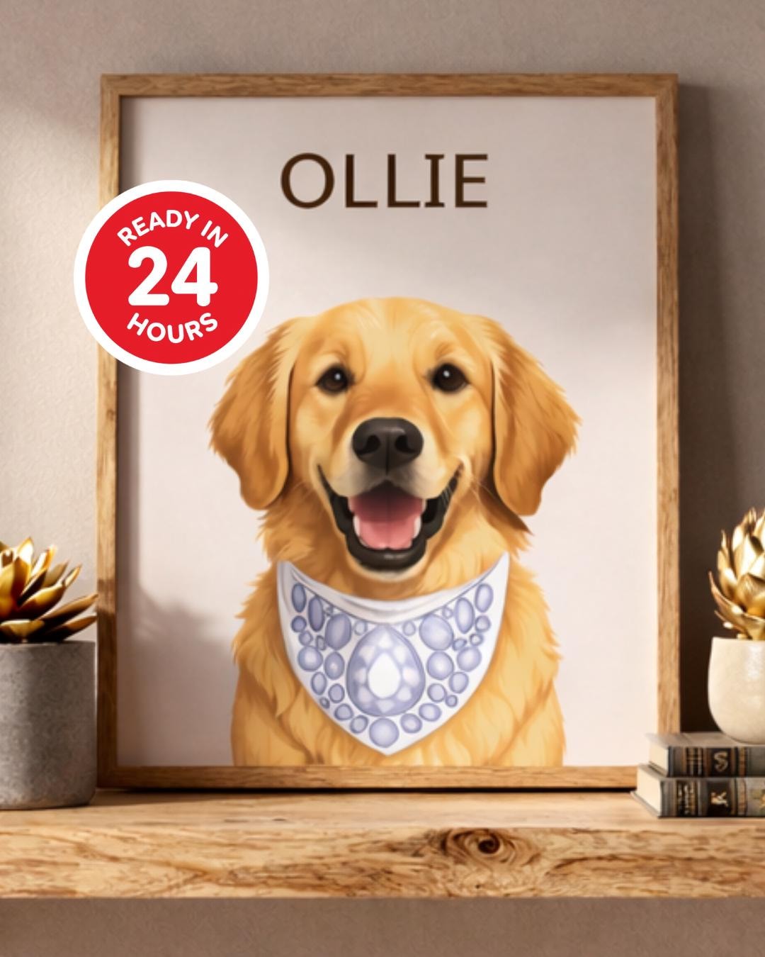 Custom Pet Portrait Watercolor Art: Personalized Dog Wall Art (digital ...