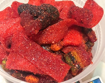 Dulces Enchilados Desmadre - Christmas Candy, Holiday Candy - Spicy Candy Mix - Variety Spicy Candy Mix - Chamoy and Tajin Gummy Candy