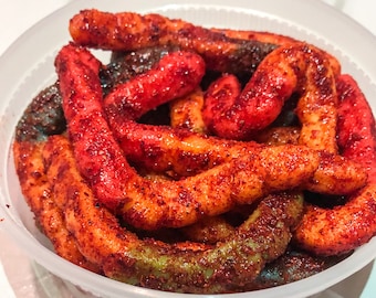 Dulces Enchilados Gusanos de Goma - Dulces Navideños - Dulces Navideños - Gusanos de Goma Picantes - Gusanos de Goma Chamoy - Gusanos de Goma Tajin con Chamoy Picante