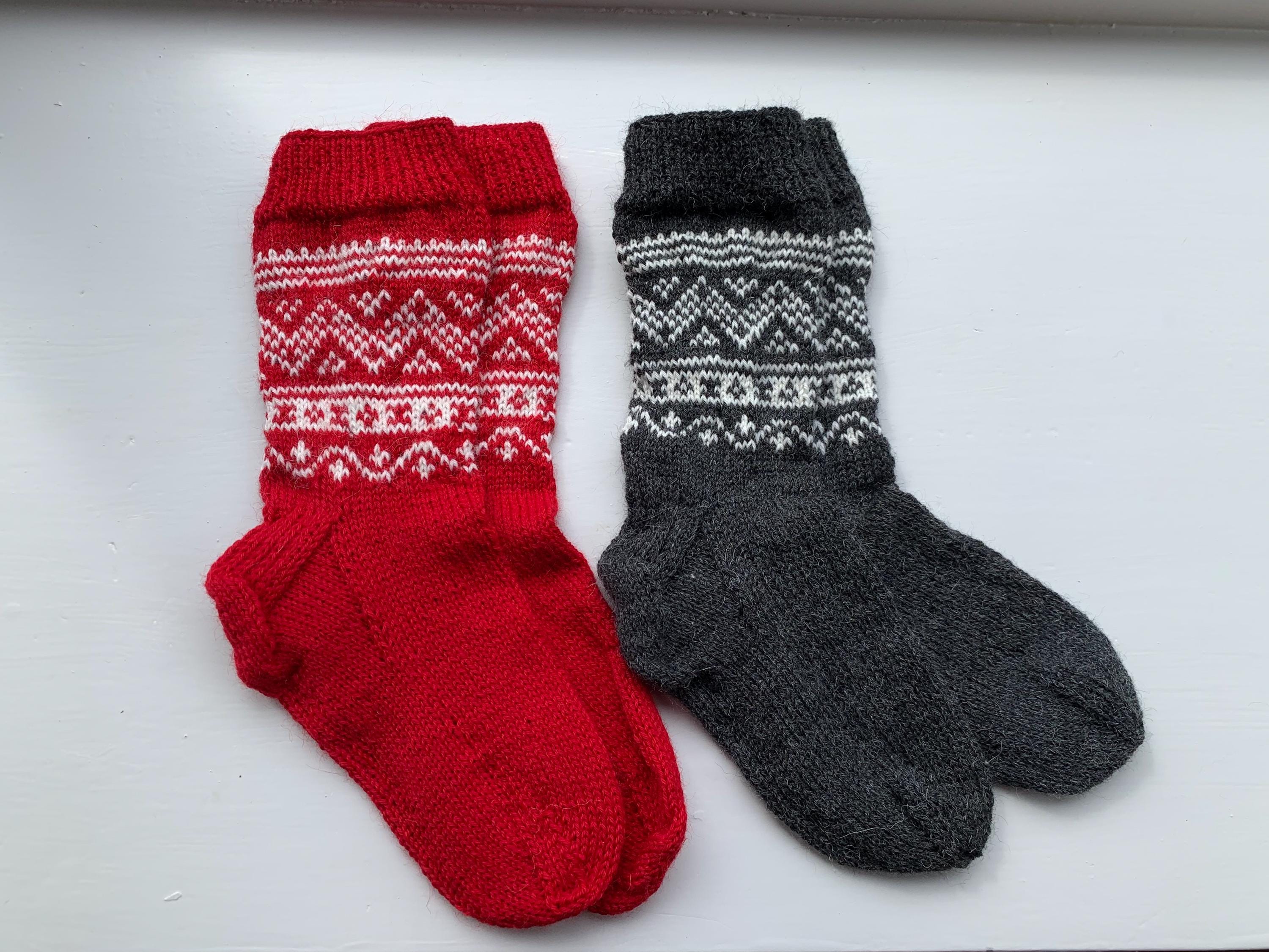 Hand Knitted Socks Small