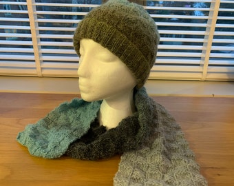 Knitted Hat and Scarf