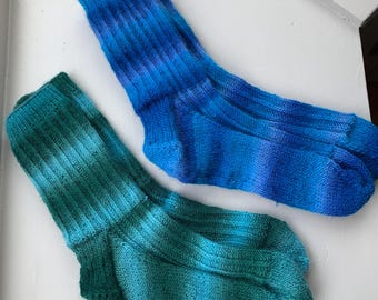 Hand Knitted socks - Large
