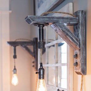 Rustic farmhouse wall sconce light - wall light - sconce lights - cabin light - man cave light