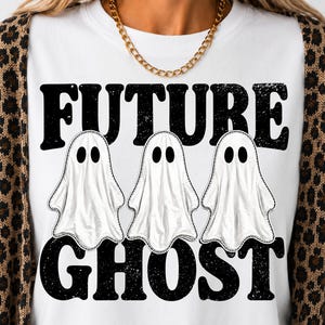 Przyszły duch PNG, projekt retro na Halloween, jesienna sublimacja patchworkowa