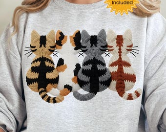 Faux Yarn häkeln Katzen PNG, Knüpfhaken Kitty Design, digitaler Download
