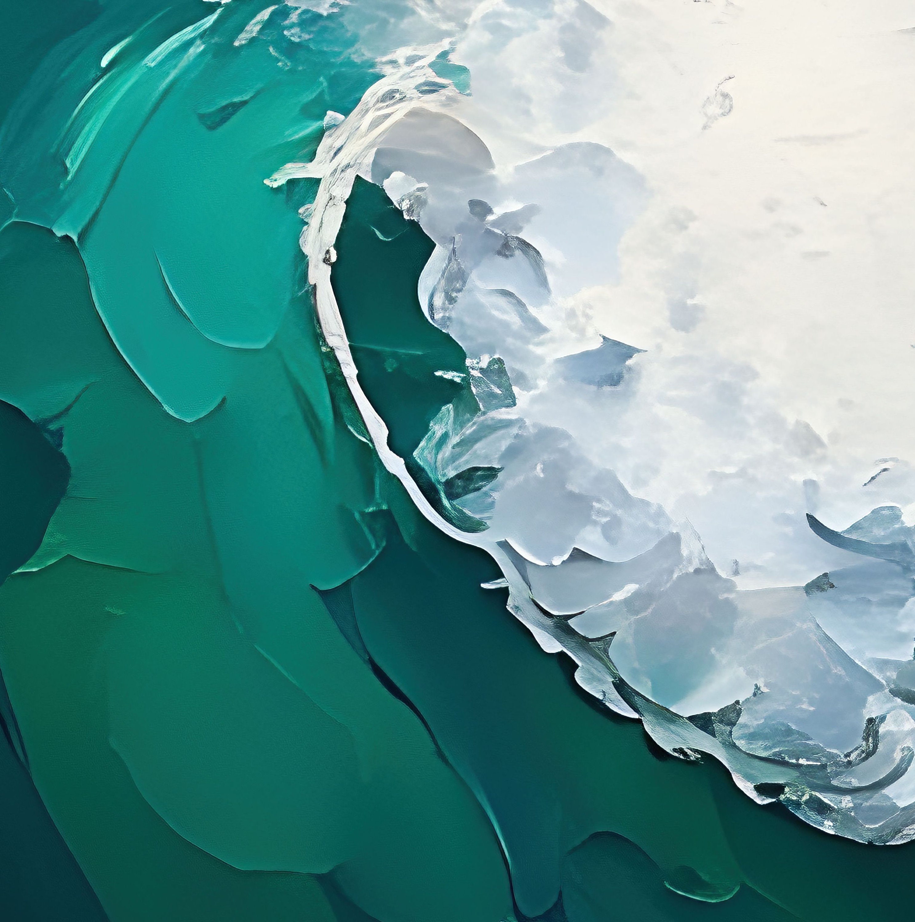 Rip Curl Wave, DIGITAL Download, Large Print Abstract Acrylic Painting ...