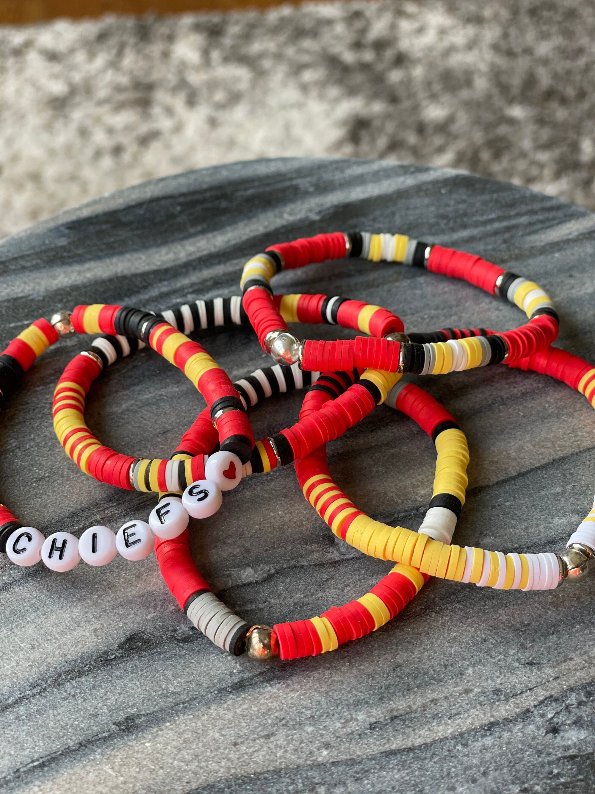 Kansas City Chiefs Heishii Bead Bracelet UK