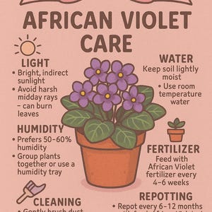 Rockin Robin African Violet live plant, young pre-finished starter in a 4" pot | 2 plant minimum order required | bild 6