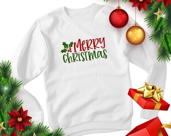 Sweat-shirt Merry Christmas, sweat-shirt de Noël, pull Merry Christmas, sweat-shirt unisex, Cadeau de Noël, Sweatshirt Joyeux Noël