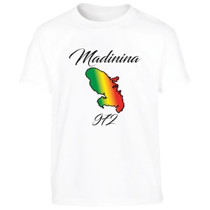 T-shirt Madinina & Gwada | T-shirt couple, T-shirt Madinina, T-shirt Gwada, T-shirt carte Martinique, T-shirt carte Guadeloupe, 971, 972,
