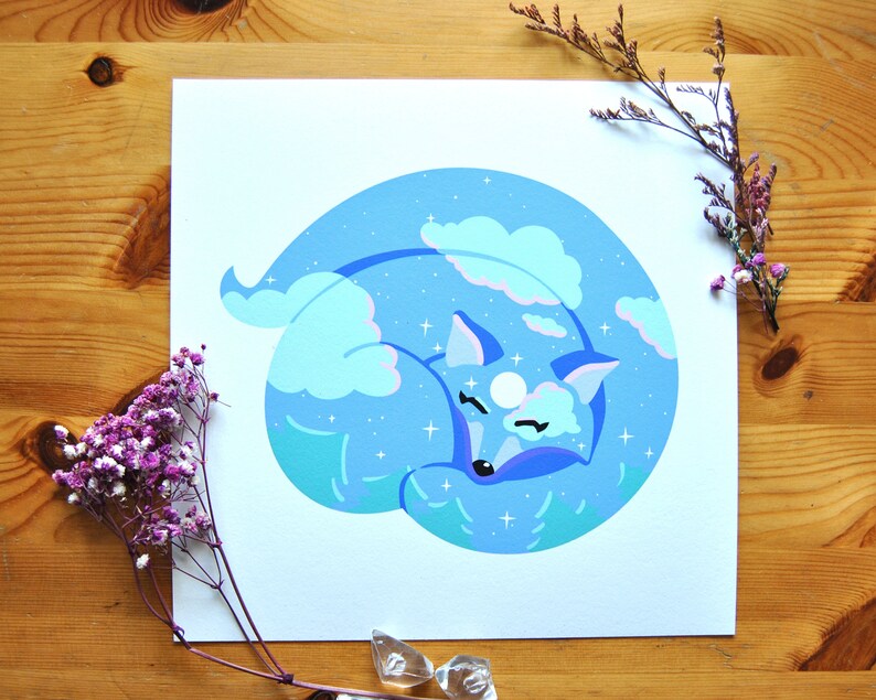 Gicl\u00e9e Art Print Starry Fox