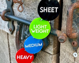 1.5” Color Coded Horse Blanket ID Tag Set