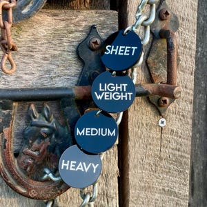 1.5” Horse Blanket ID Tag Set