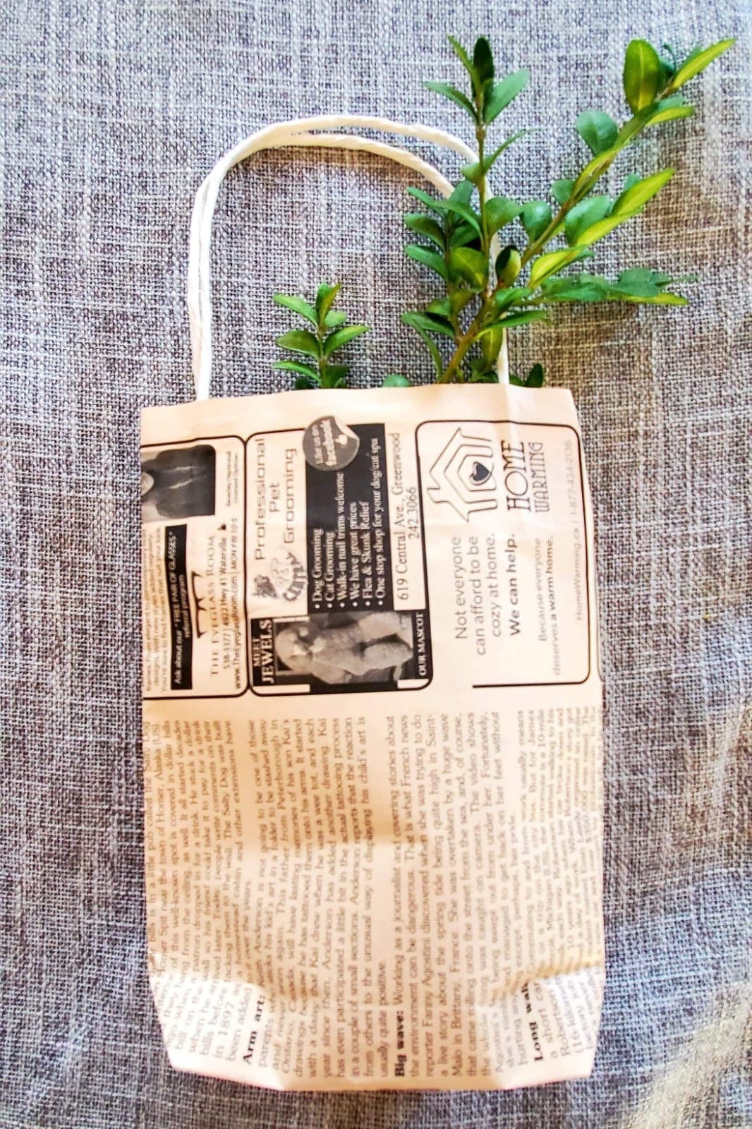 How to setto news paper bag small スモール バッグ Make a Paper Bag