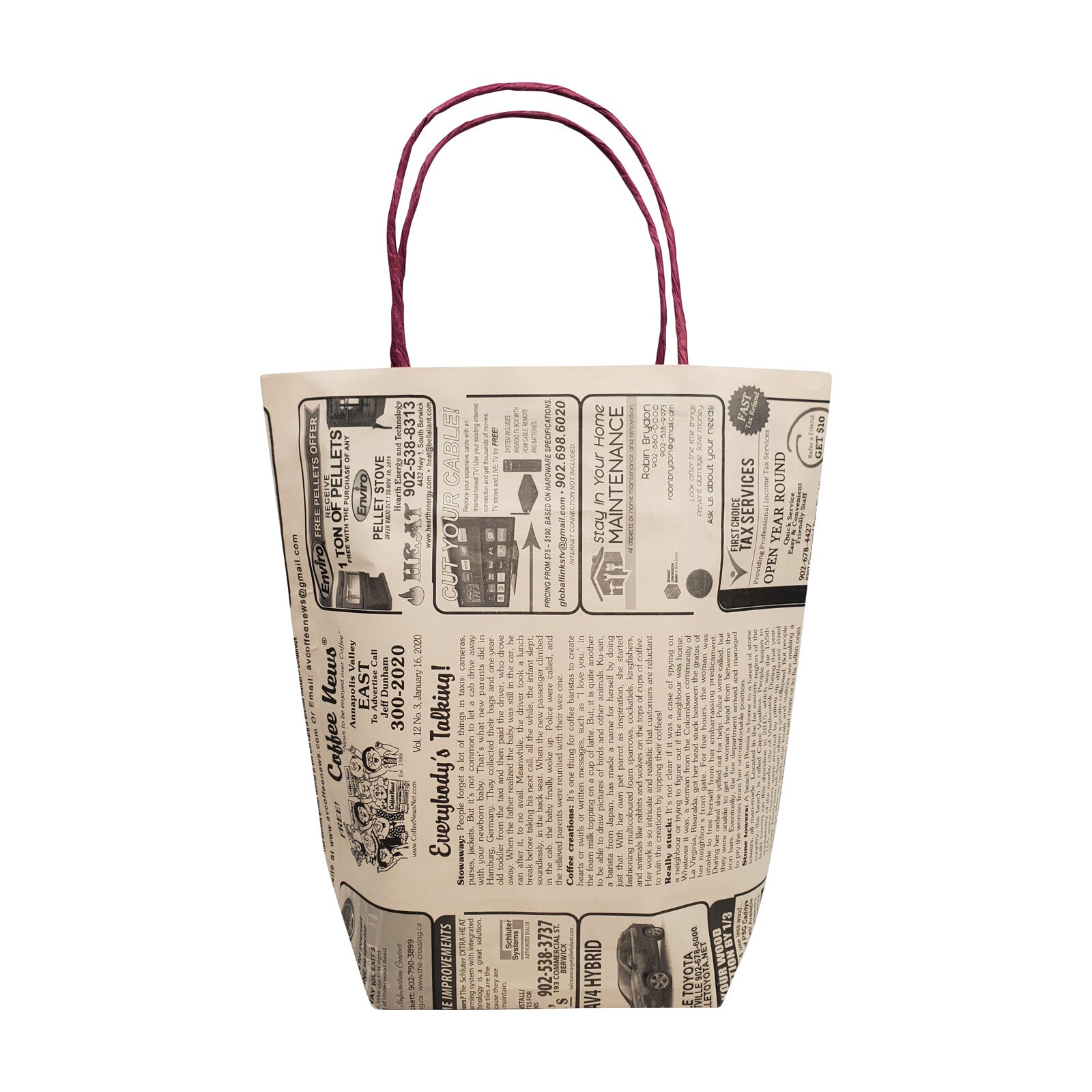 Canvas Newspaper Bag - Etsy