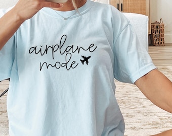 Colores cómodos, camiseta de modo avión, camiseta de avión, camiseta de viaje, regalo de aventurero, camiseta de vacaciones, camiseta de viajero
