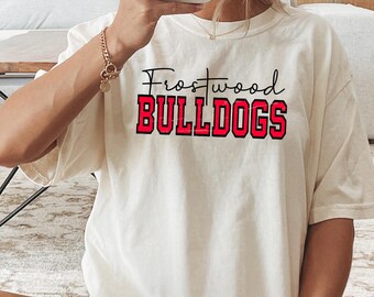 Custom comfort kleuren mascotteshirt, gepersonaliseerd School Spirit-T-shirt