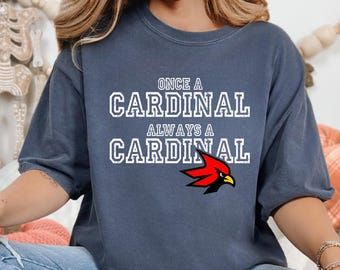 Comfort Colors Cardinal Spirit Shirt, Football Mom Shirt