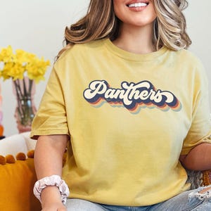 Comfort Colors, Panthers Shirt, Panthers Spirit Shirt, Panthers Mascot Shirt, Panthers Team Shirt, Panthers School Shirt, Panthers Mom Shirt