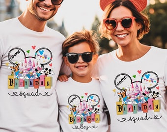 Custom Disneyland Birthday Squad Shirt, Personalized Family Matching