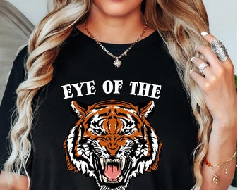 T-shirt à motif tigre vintage, style rétro, chemise esprit d'équipe