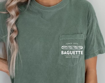 Comfort Colors Custom Pocket Shirt, Your Logo Text Shirt