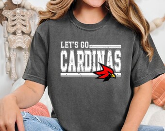 Comfort Colors Cardinal Spirit Shirt, Football Mom Tee