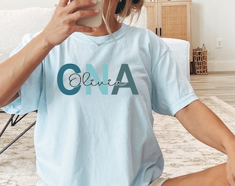 Personalisiertes CNA Nurse Comfort Colors Shirt, Pflegehelferin Geschenk