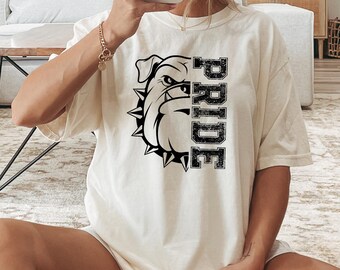 Comfortkleuren, shirt bulldogs mascotte, shirt bulldogs, shirt bulldogs, teamshirt bulldogs, voetbalshirt bulldogs, schoolshirt bulldogs, team bulldogs, team bulldogs
