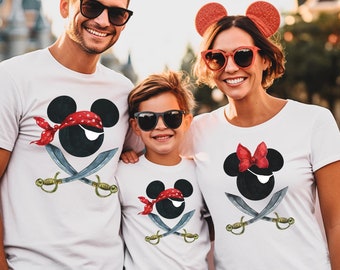 Disney Mickey Mouse Pirate T-Shirt, Family Matching Pirate Cruise Tee