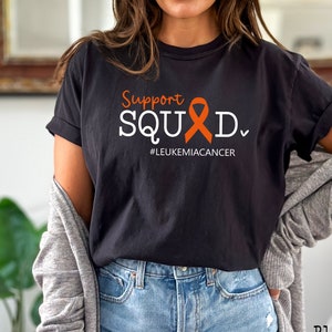 Comfort Colors, MS Awareness Team Shirt, Support Squad MS Shirt, Multiple Sclerosis Group Shirt, Orange Ribbon Shirt, Leukemia Cancer Shirt