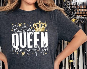 Comfort Colors Birthday Queen Shirt, Birthday Party Squad Tee