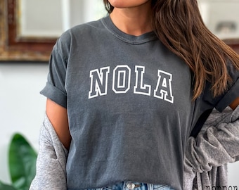 Comfort Colors NOLA Shirt, New Orleans Souvenir, Cotton Unisex Tee