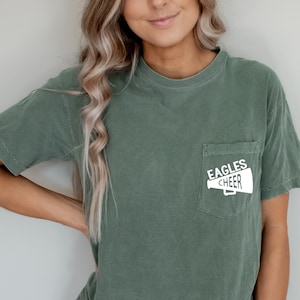 Comfort Colors, Custom Cheer Mom Shirt, Gift for Cheer Coach, Cheer Team Shirt, Cheerleading Squad Shirt Cute Cheer Shirt, Cheerleader Shirt