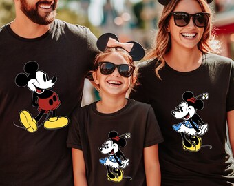 Camisa familiar a juego vintage de Disney Mickey Mouse
