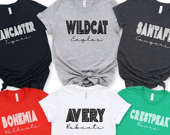 Custom School Mascot Shirt, Team Spirit Game Day Tee