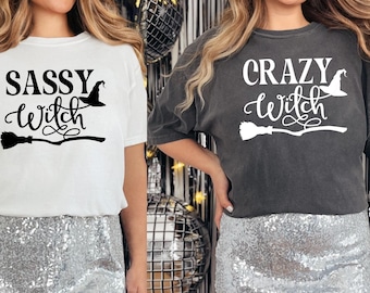 Comfort Colors, Good Witch Bad Witch Shirts, Best Friend Matching Shirts, Halloween Shirt, Witch Shirt, Good Witch Shirt,BFF Matching Shirts