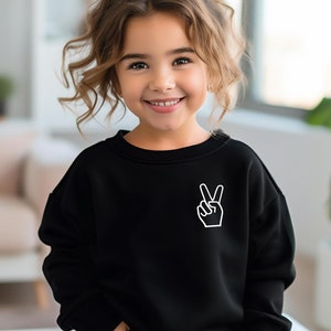 Frieden Sweatshirt, zwei Geburtstag Sweatshirt, Frieden Hand Sweatshirt, zwei Jahre altes Sweatshirt, Geburtstag Sweatshirt, Friedenszeichen Pullover