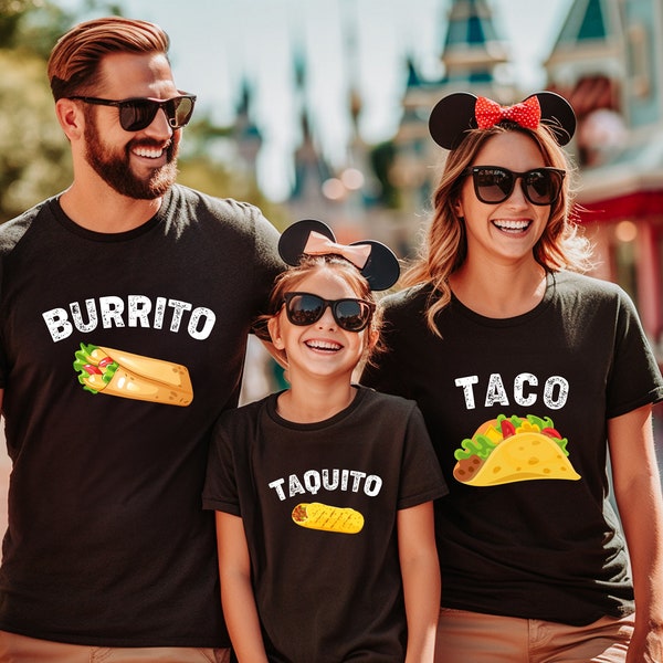 Taco Shirt, Family Matching Shirt, Taco Family Shirt, Dad and Son Matching Shirt, Mexican Food Shirts, Burrito Shirt, Taquito Shirt