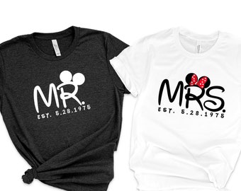 Disney Mr Mrs Shirt - Etsy