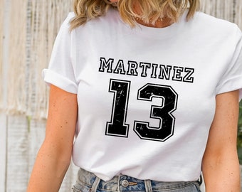Camiseta deportiva personalizada con nombre y número, camiseta para el día del partido