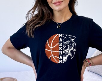 Panthers Basketball T-Shirt, School Spirit, Mascot Design