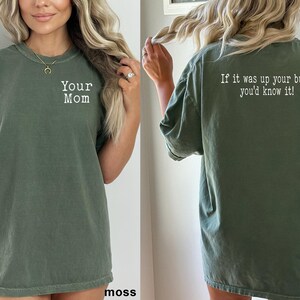 Comfort Colors Custom Design Shirt, Front & Back, Personalized Text image 2
