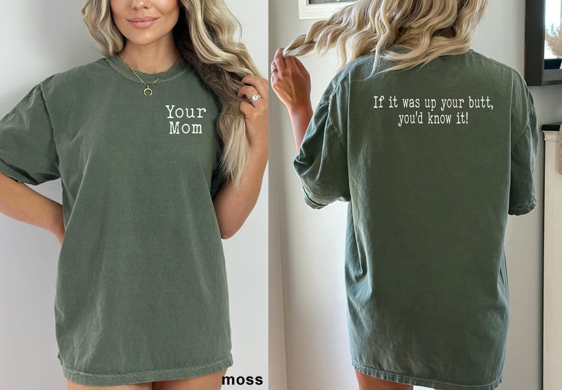 Comfort Colors Custom Design Shirt, Front & Back, Personalized Text image 2