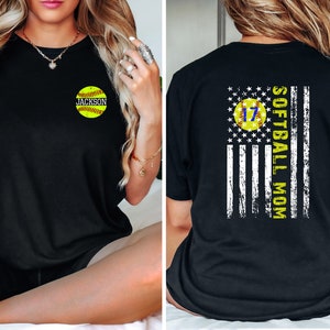 Softball Shirt, Softball Mom Shirt, Personalized Softball Mom Shirt, Custom Softball Shirt, Gameday Softball Shirt, Softball Mom