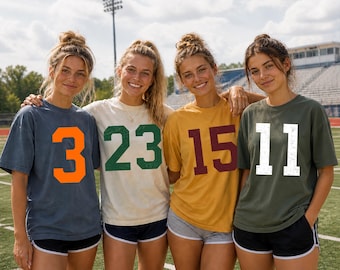 Comfort Colors, Custom Number Shirt, Personalized  Number Shirt, Football Number Shirt, Your Number Shirt, Game Day Number
